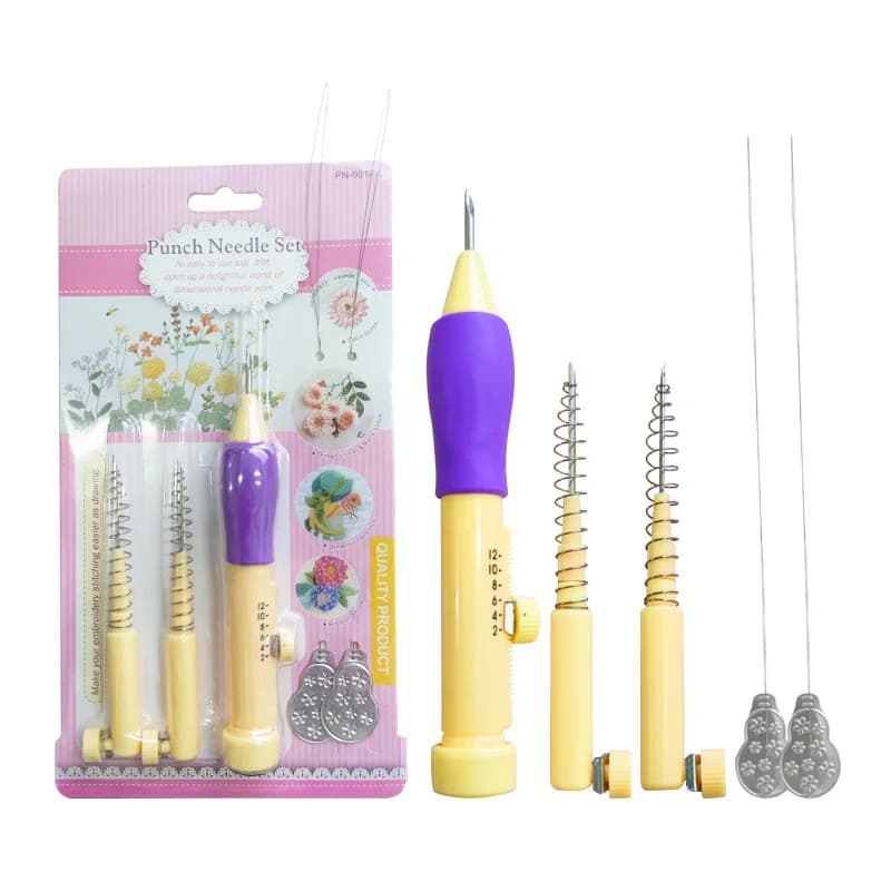 Kit di aghi per punzonatura da ricamo Set di strumenti per cucire penna ad ago per ricamo magico strumento per tessere strumenti per cucire a maglia per cucire fai da te