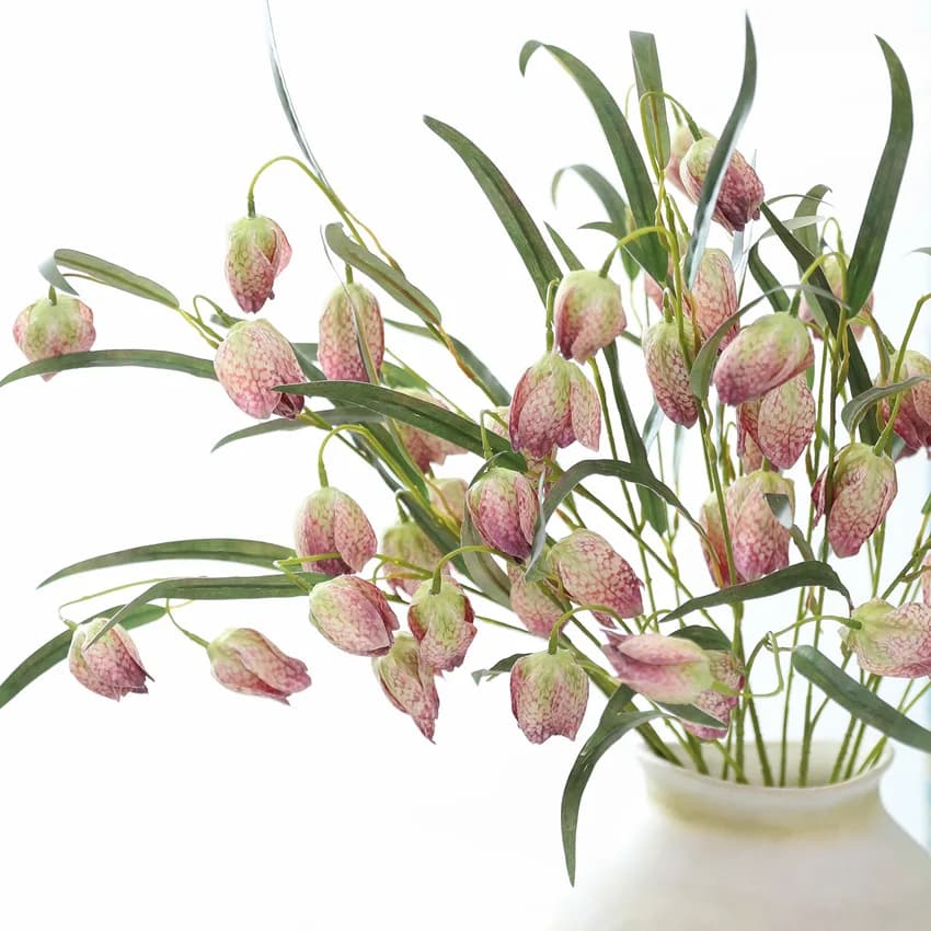1 pz fiore di scacchi artificiale Fritillaria meleagris decorazioni per la casa tavolo di nozze decorazione della stanza regalo F1511
