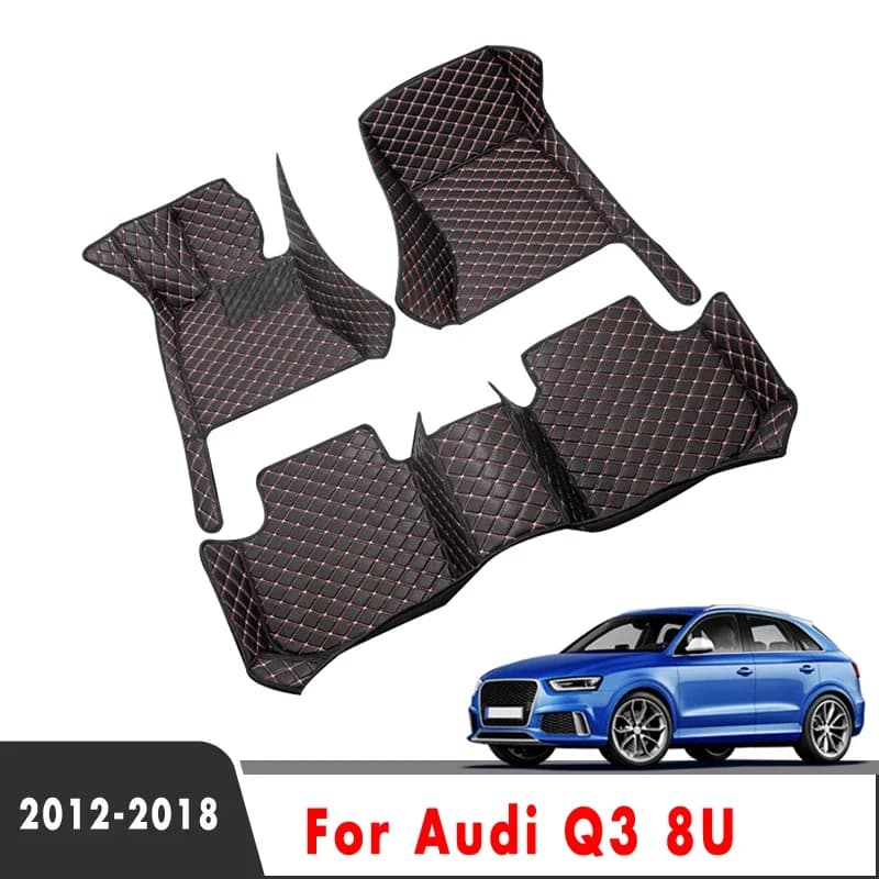 Tappeti in pelle per auto per Audi Q3 8U 2018 2017 2016 2015 2014 2013 2012 Tappetini per auto Accessori Decorazione Protezione impermeabile