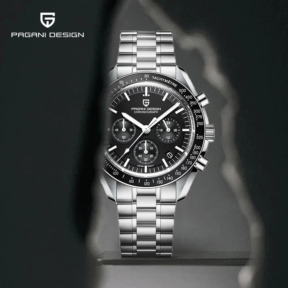PAGANI DESIGN Watches 2025 New Men's Top Luxury Quartz Watch For Men AR Sapphire Crystal Automatic Date Waterproof Chronograph