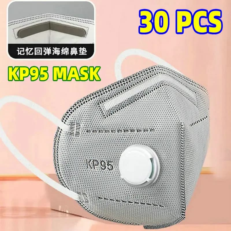 KP95 mask with independent packaging, breathing valve, 2-layer activated carbon, anti second-hand smoke, oil, paint, for chefs