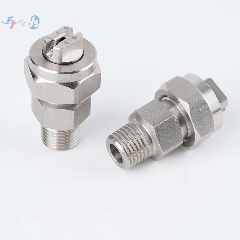 Stainless Steel TPU Flat Fan Spray Nozzle,Multi-Angle Removable Tp Head Anti-clogging,for Industrial Cleaning&Car Wash 1/4" Male