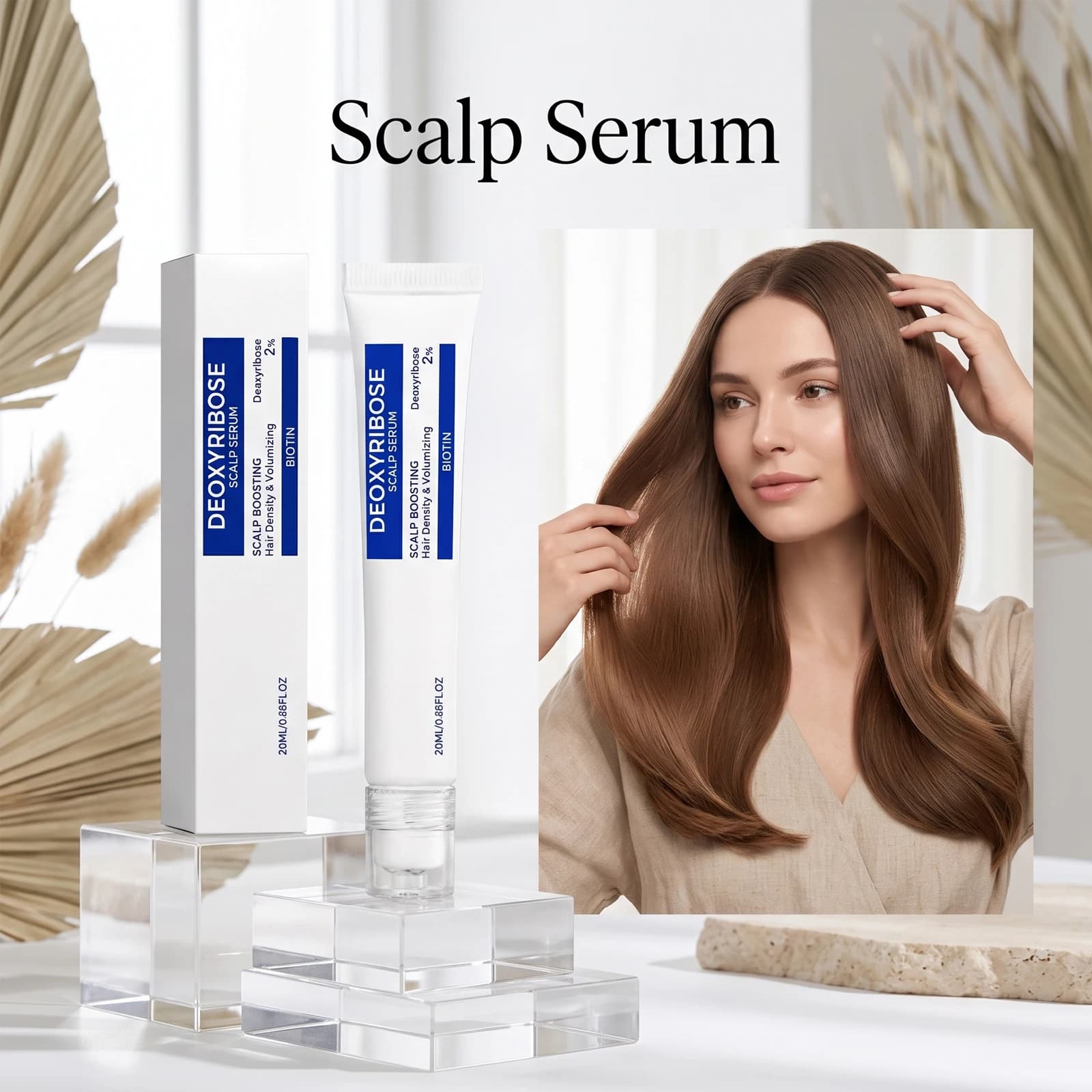 Deoxyribose Biotin Scalp Serum Hair Volumizing Anti Hair Loss Reduce Hair Shedding Improve Widen Hairline Nourishing Scalp Care