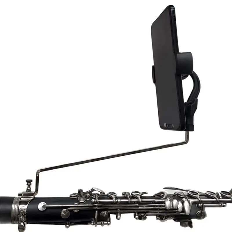 A89E-Portable Clarinet Phone Holder For Alto Sax Saxophone Trumpet With Music Clip Mobile Phone Stand Clamp For Musical Instrume
