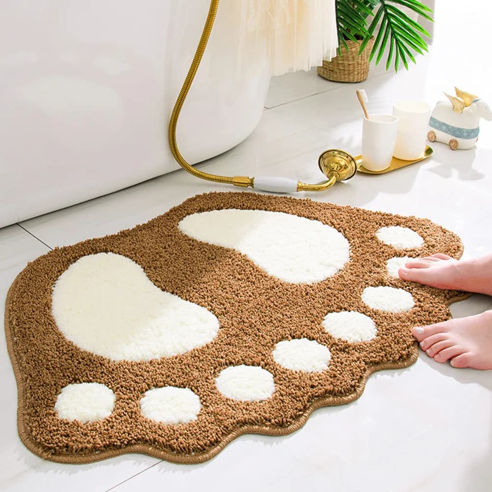 Tappetino da Bagno in Microfibra Assorbente e Antiscivolo, Morbido e Lavabile, per Bagno e Camera da Letto