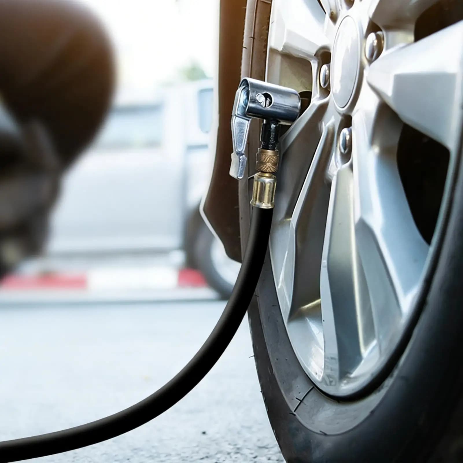 Adattatore per Pompa d'Aria a Connessione Rapida Senza Perdite, Accessori Gonfiabili, Adattatore per Gonfiaggio Pneumatici con Manometro per Camion, Veicoli, Camper, Auto