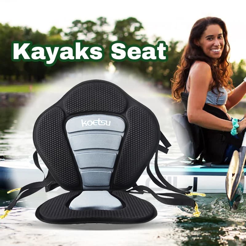 Sedile per kayak imbottito con schienale staccabile Sedile per paddleboard SUP regolabile per canoa Pesca Sport acquatici Durevole