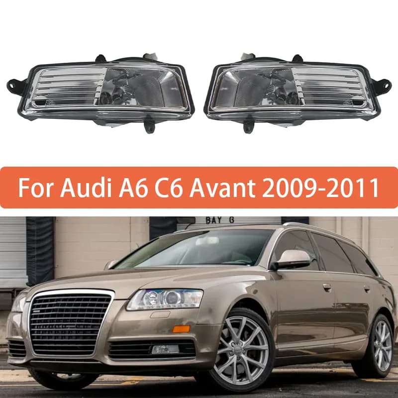 Fog lamp for Audi A6 C6 Avant 2009 2010 2011 Front bumper Anti fendinebbia with bulbs 4F0941699A 4F0941700A