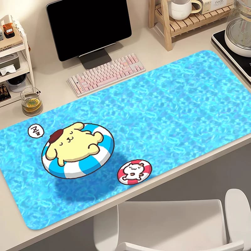 Tappetino per mouse da ufficio per giochi Pompompurin Progettato specificamente per PC, computer, giochi, tappetino per mouse da scrivania per CS GO, tappetino per mouse Kawaii per laptop