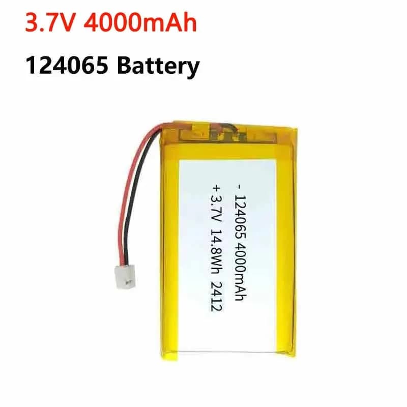 3.7V 4000mAh 124065 lithium polymer battery for Smart Lock, Tablet, Camera, Driving Recorder, Radio, Walkie-talkie - PH 2.0mm connector 2 pin