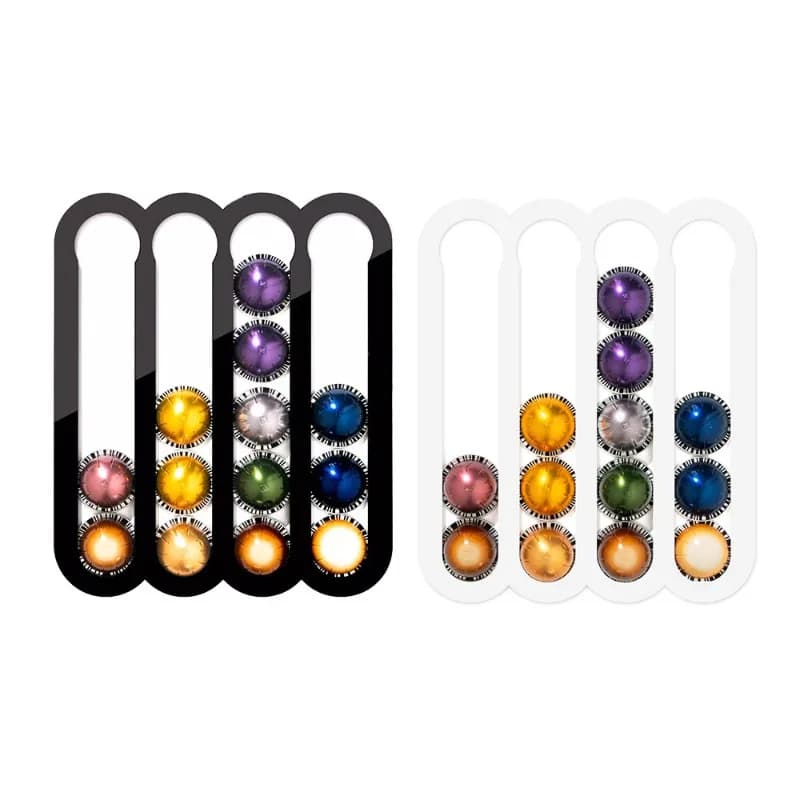 Magnetic Acrylic Coffee Capsule Storage Holder, Wall‑Mount Organizer for Cabinet, Tile, Restaurant Kitchen Wall