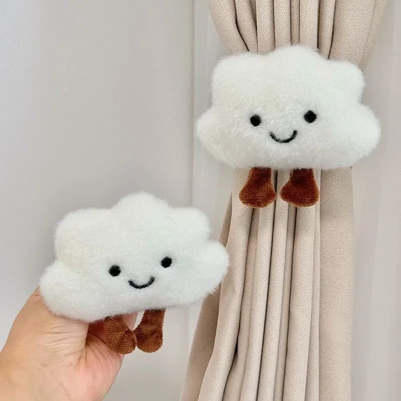 Nuovo cartone animato nuvoloso tenda per finestra fermacravatta simpatico orso morbido tenda fibbia bambola di peluche lunghezza regolabile fermacravatte per tende