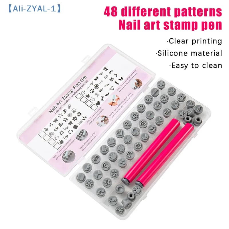 Set of 12/36 Nail Stamping Pens, Tools for Nail Art Fai-da-Te, Floral Design and Graffiti