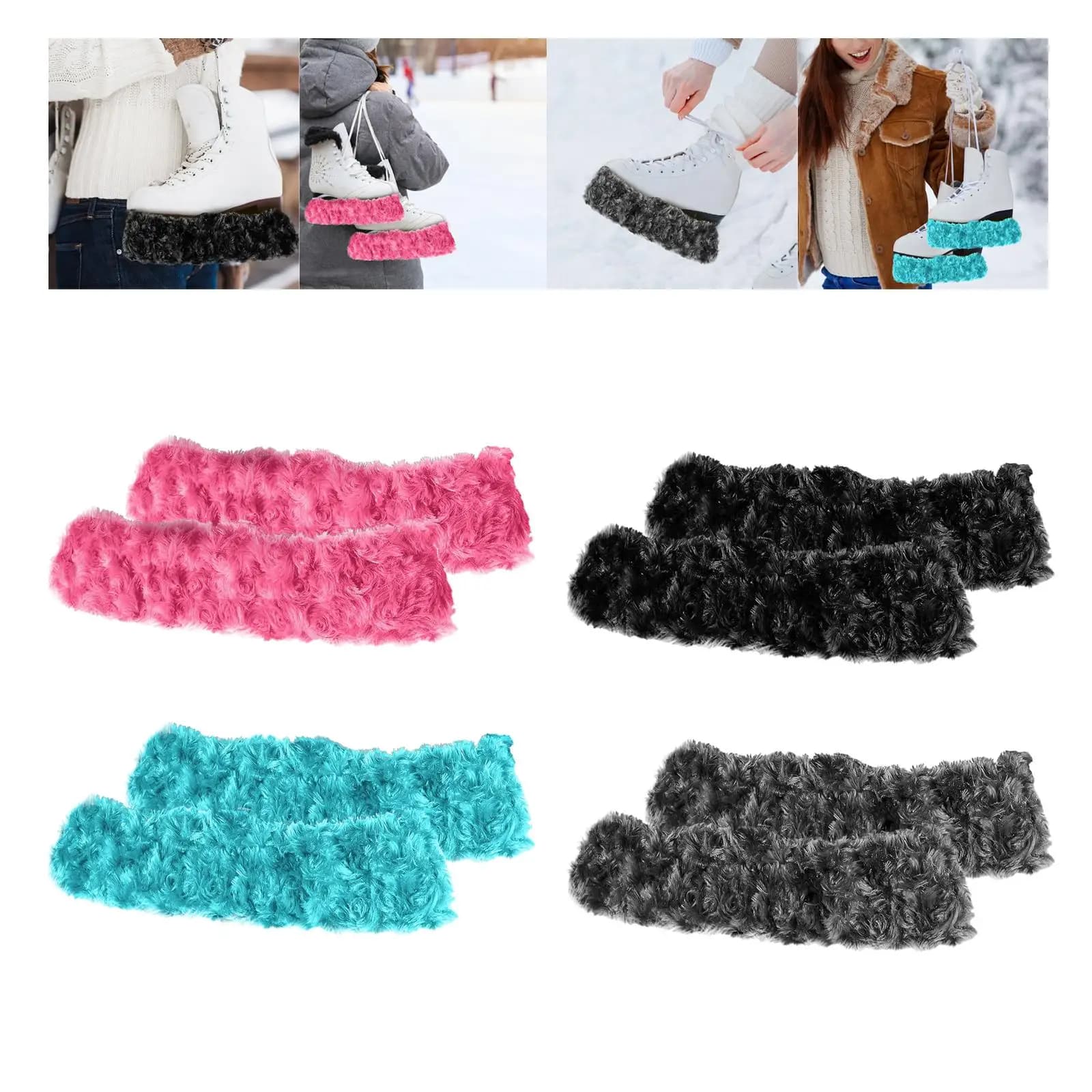 2 coperture per lame per pattini da ghiaccio, protezioni per lame da pattinaggio per l'allenamento dei pattini da hockey