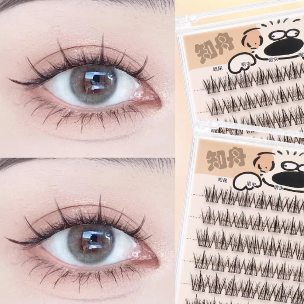 Ciglia Finte Autoadesive Riutilizzabili, Effetto Naturale, Senza Colla, Estensioni Ciglia Stile Manga per Donne