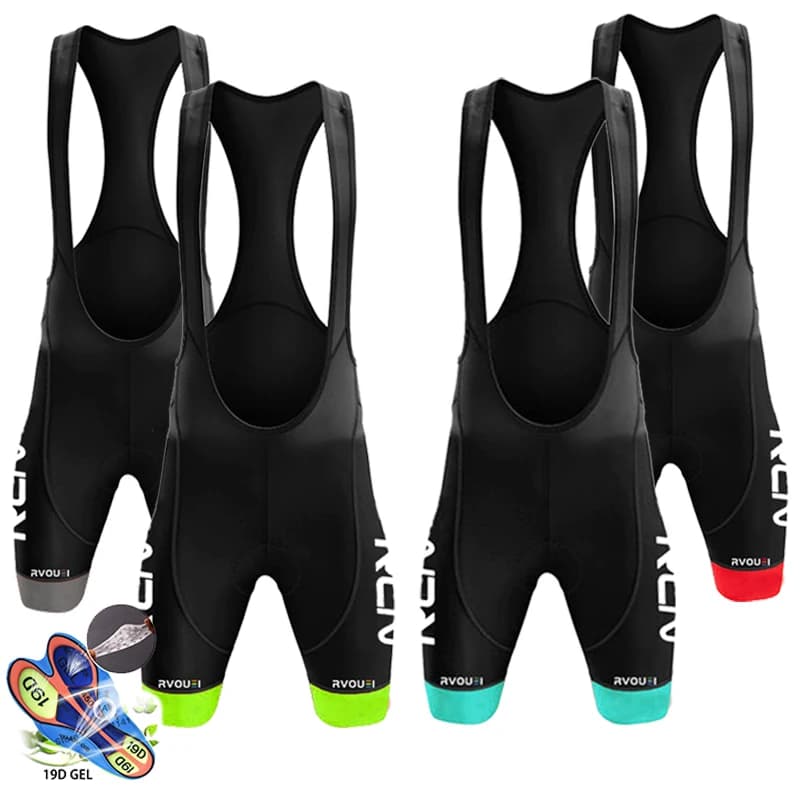 Pantaloncini da Ciclismo Rcn Rvouei con Imbottitura in GEL 19D, Asciugatura Rapida, Traspiranti, per MTB e Bici Sportiva