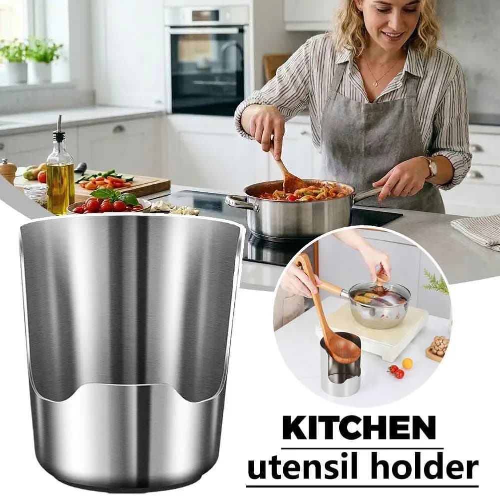 Stainless Steel Spoon/Lid Holder 2in1 Utensil Cutting Boards Kitchen Organizer Multipurpose Chopstick Pot Lid Cookware Storage