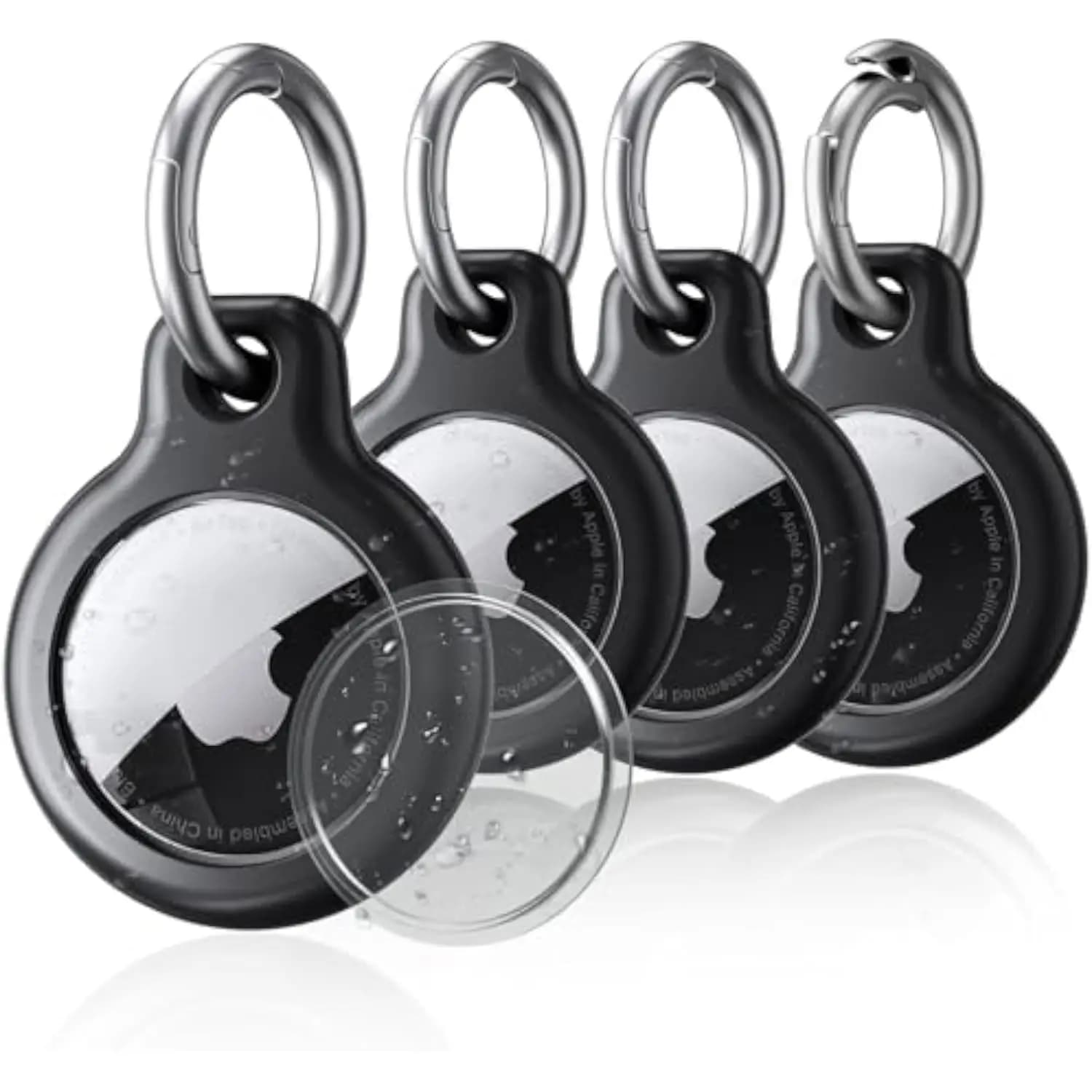 Waterproof Apple Airtag Keychain Case with Anti-Smarriage Keychain AirTag TPU AirTag Hard Case for Pet Collar Key Bag Valigia