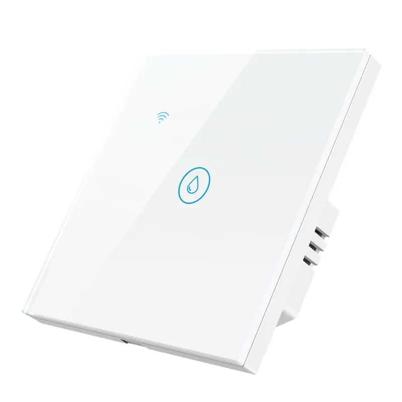 Interruttore Intelligente WiFi N96R ad Alta Potenza 40A per Scaldabagno, Standard Tuya, con Timer Touch e Controllo Vocale, Spina EU, Vetro di Lusso
