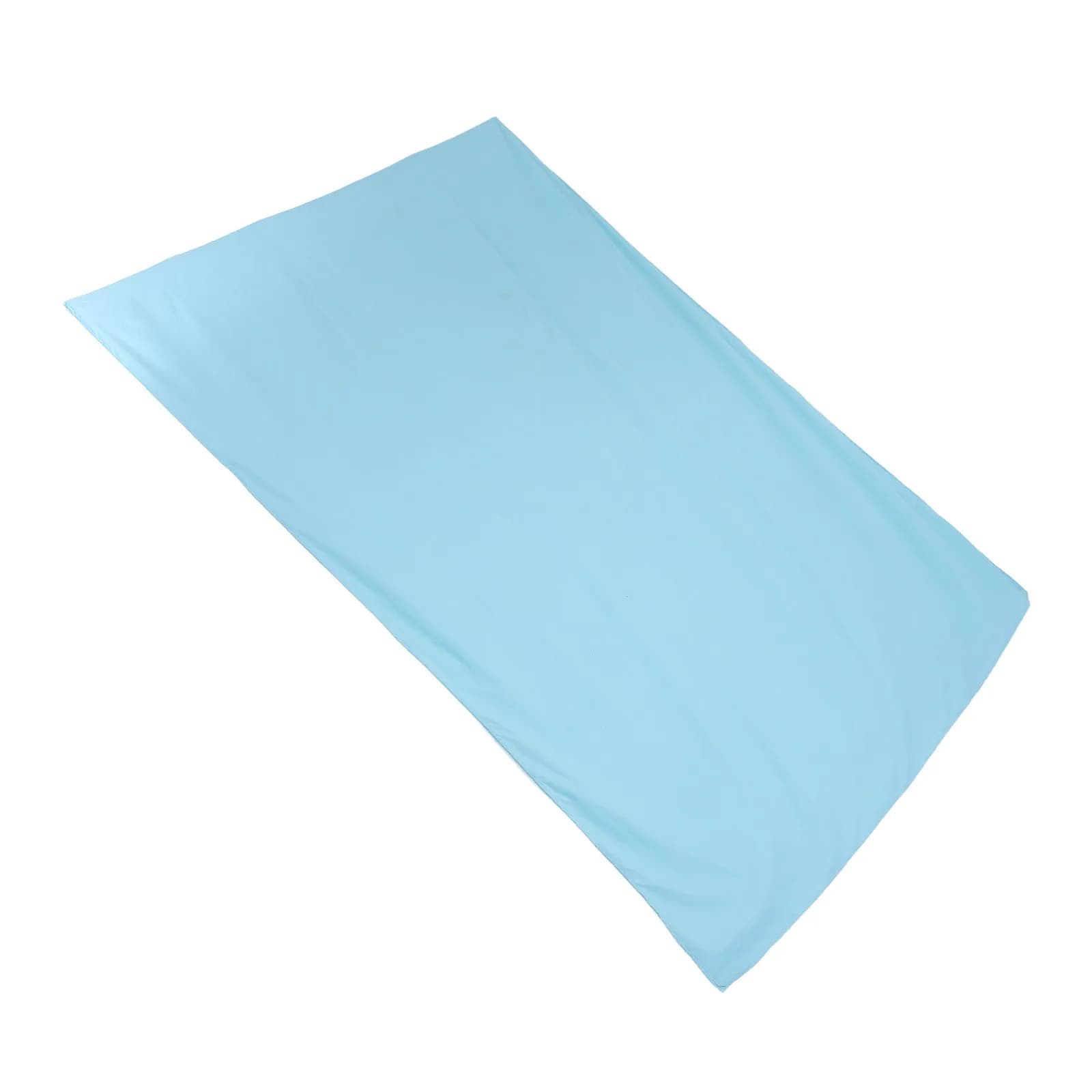 Soft Blue Bed Sheet 180x250cm Solid Color Polyester Microfiber Flat Sheet Breathable All Season Sheets Hospital Home