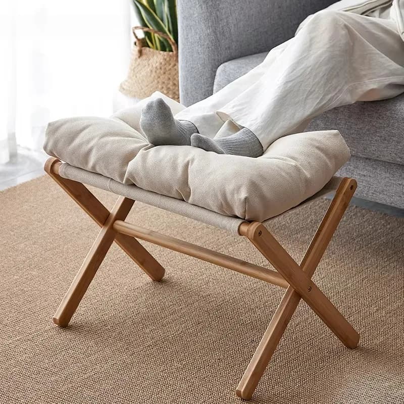 Sgabello poggiapiedi regolabile con morbido cuscino Ottomano moderno per divano del soggiorno Poggiagambe Supporto ergonomico sotto la scrivania per la casa