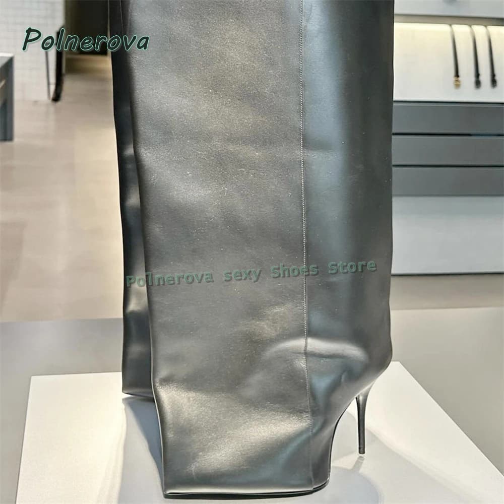 2025 New Designer Ring Knee Boots Solid Pull On Women's Fashion Long Boots Party Street Style Shoes Trend