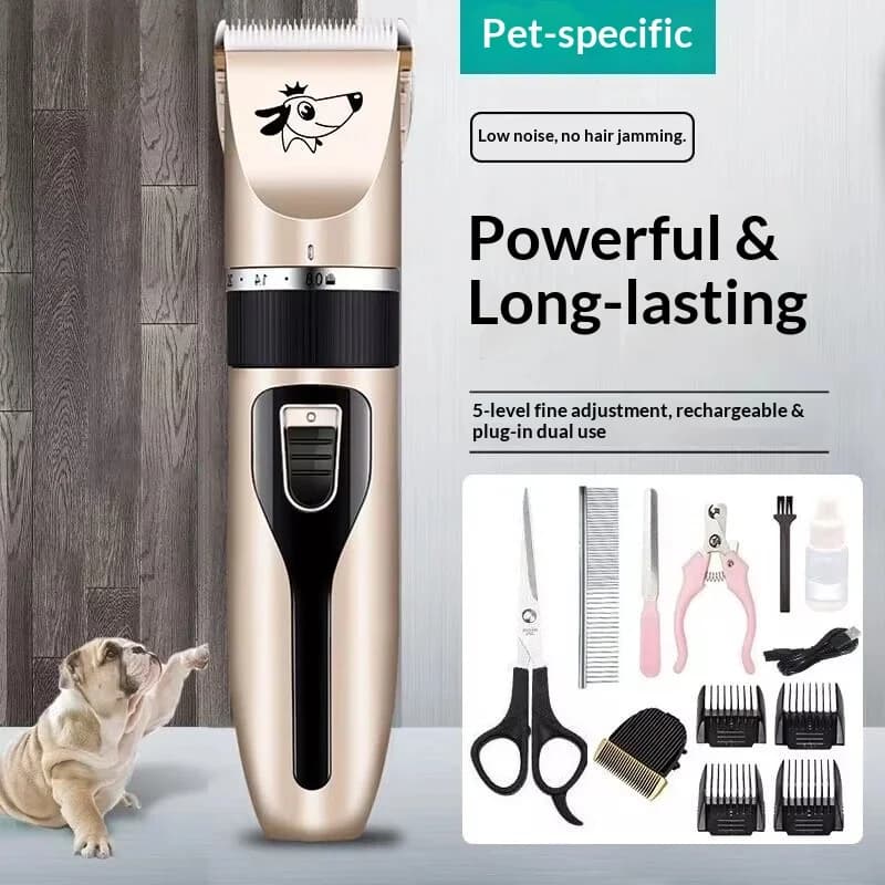 Tosatrice Professionale Elettrica per Cani e Gatti, Silenziosa, Ricaricabile, Senza Fili, Kit Completo per la Toelettatura Domestica