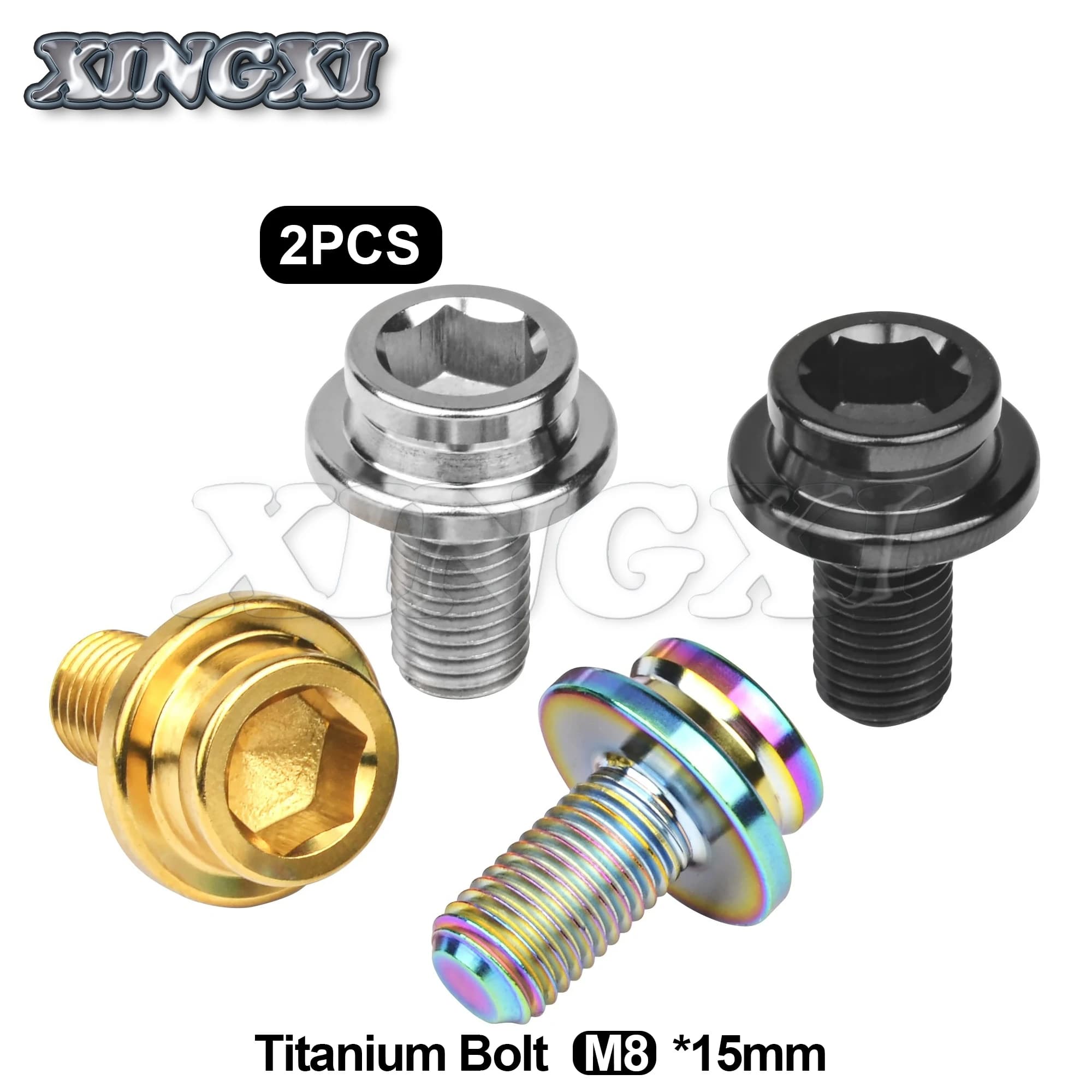 Xingxi 2Pcs titanio Ti Bolt M8x15mm vite estrattore bullone manovella ruota catena per bicicletta