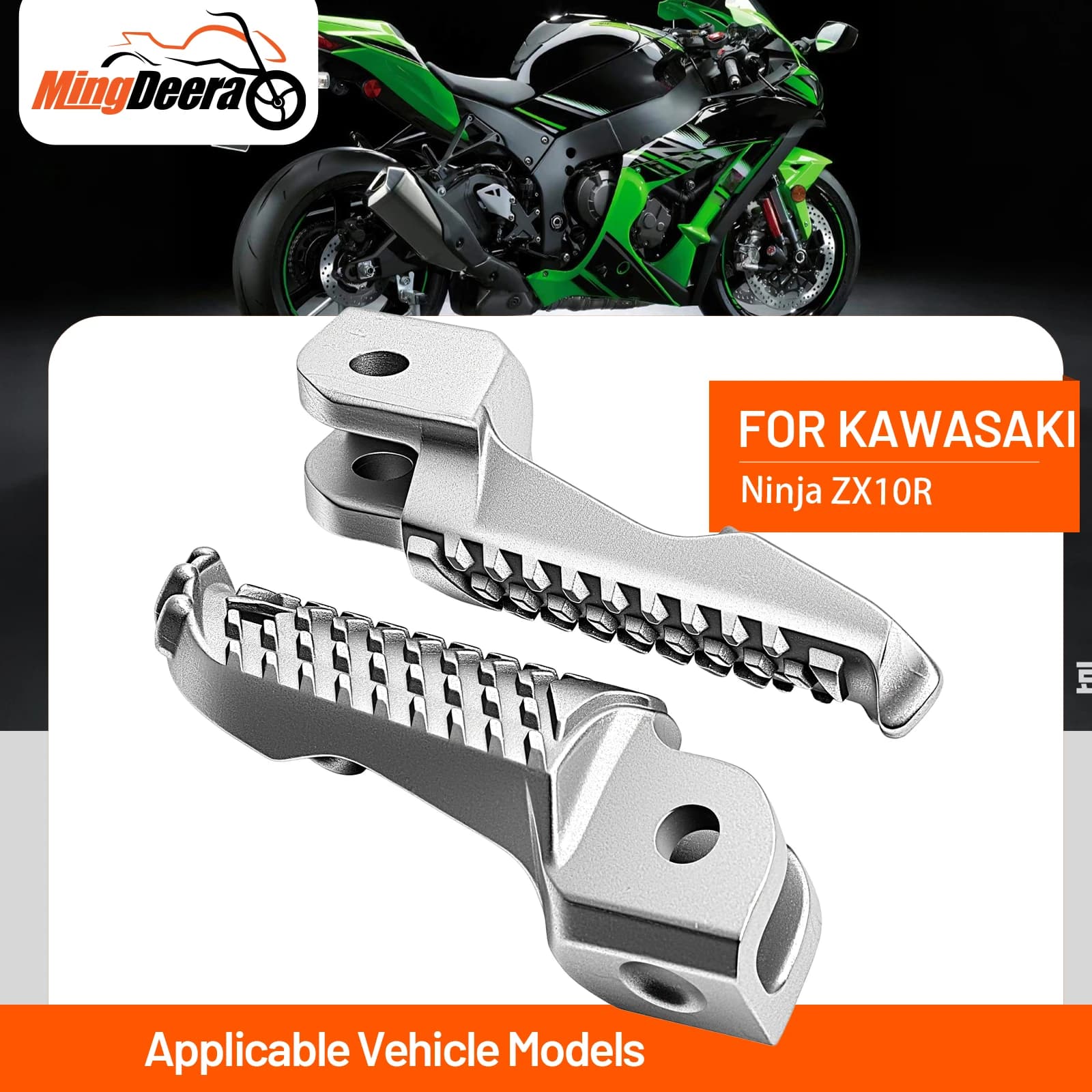 Moto Anteriore Poggiapiedi Pedane Per Kawasaki Ninja ZX10R 2021-2023 Moto Pedane Accessori