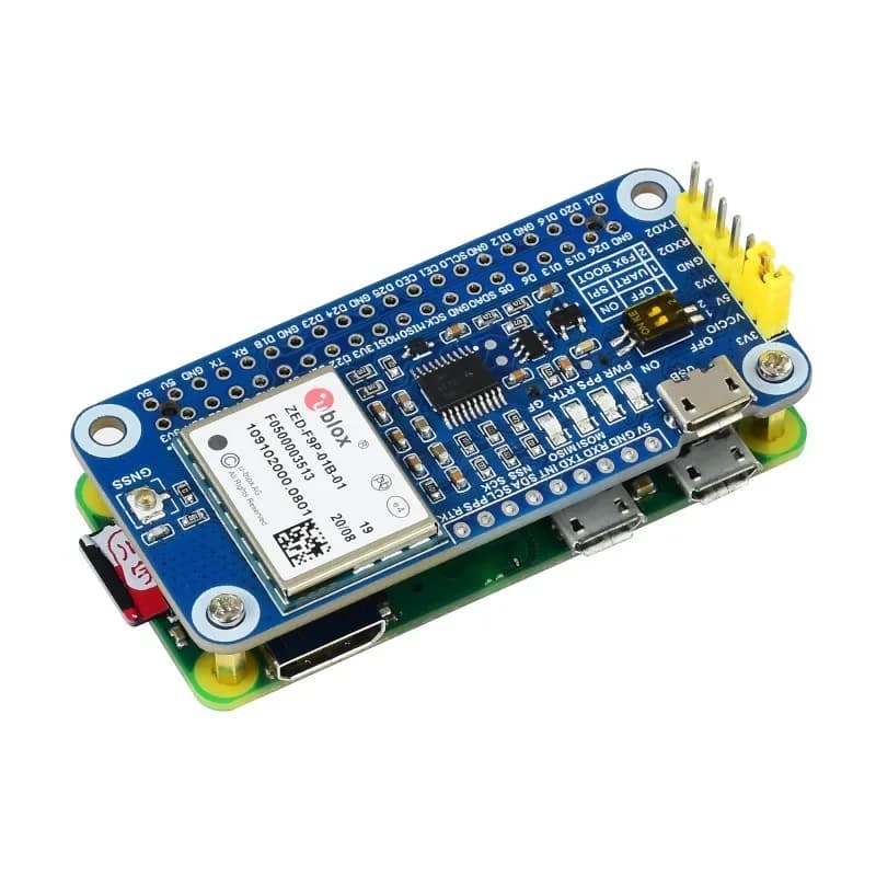 ZED-F9P ZED-F9P-01B-01 Modulo GPS-RTK HAT per Raspberry Pi, Precisione a Livello Centimetrico, Modulo GPS Differenziale RTK Multi-Banda