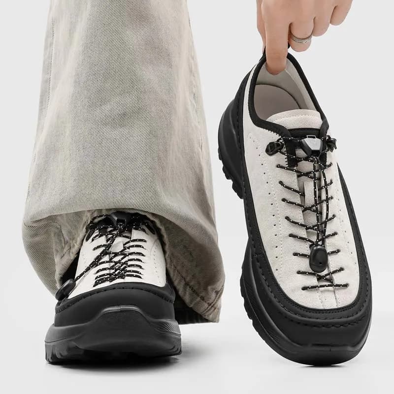 British Style Versatile Commuter Retro Low-Top Men's Shoes Casual Outdoor Workwear Running Shoes Thick Bottom Heightening