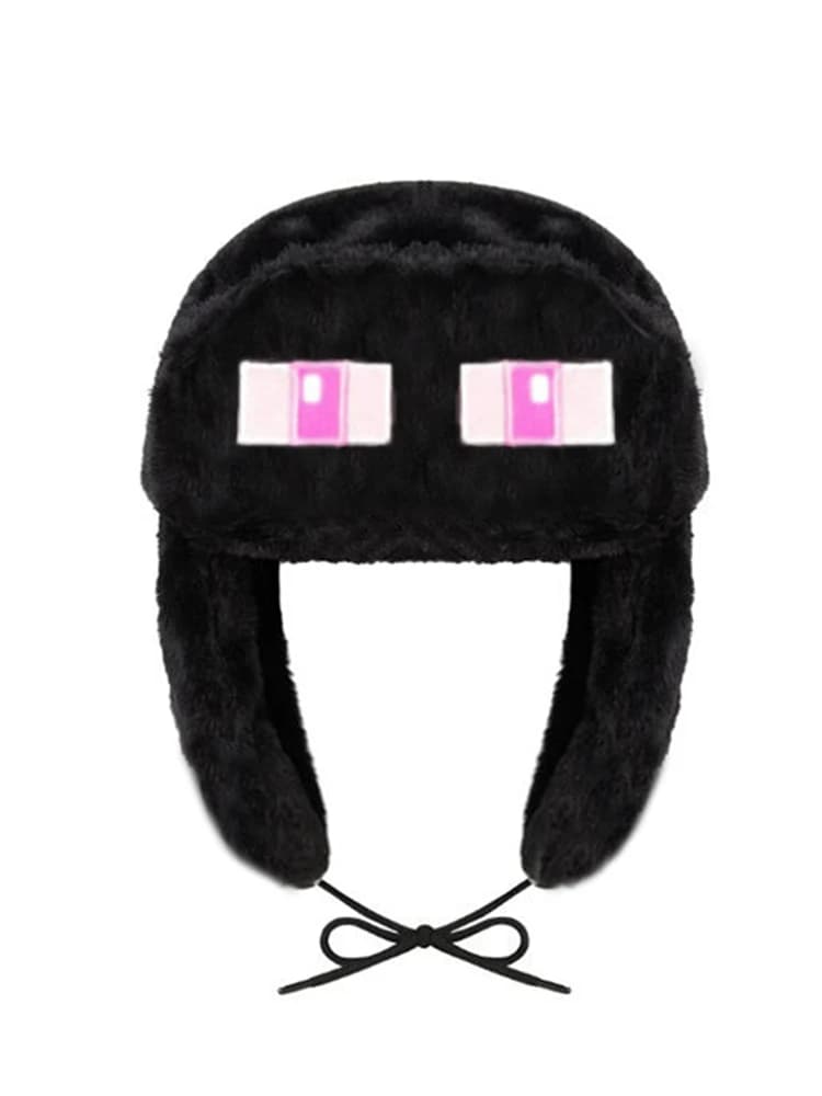 2025 newBlack Cappello Gioco Figura I miei mondi Animale Peluche Cappello Colbacco Carino Cappello invernale per Ragazzi Ragazze Bambini Cartoon Anime Cap Gorras