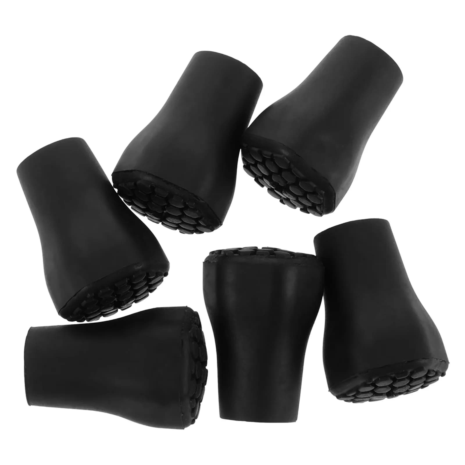 6Pcs Trekking Pole Tips Replacement Non-Slip Hiking Pole Protectors for Walking Sticks Crutches Cane Ends Plastic Anti-Sink