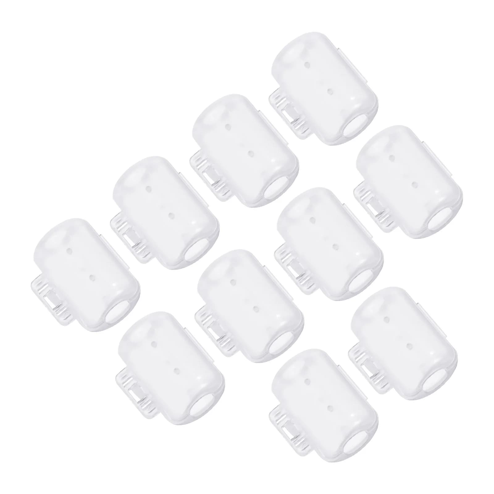 50pcs Squid Jig Hook Protector Case Fishing Hook Covers Hook Bonnets Jigs Lure Cover Tackle Boxes Tools Clear