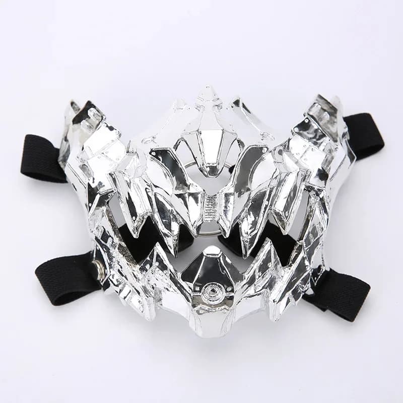 Mechanical Beak Mask Japanese Anime Role Fierce Monster Mask Tiger Skull Half Face Mask Sci Fi Mechanical Monsters Cosplay Masks