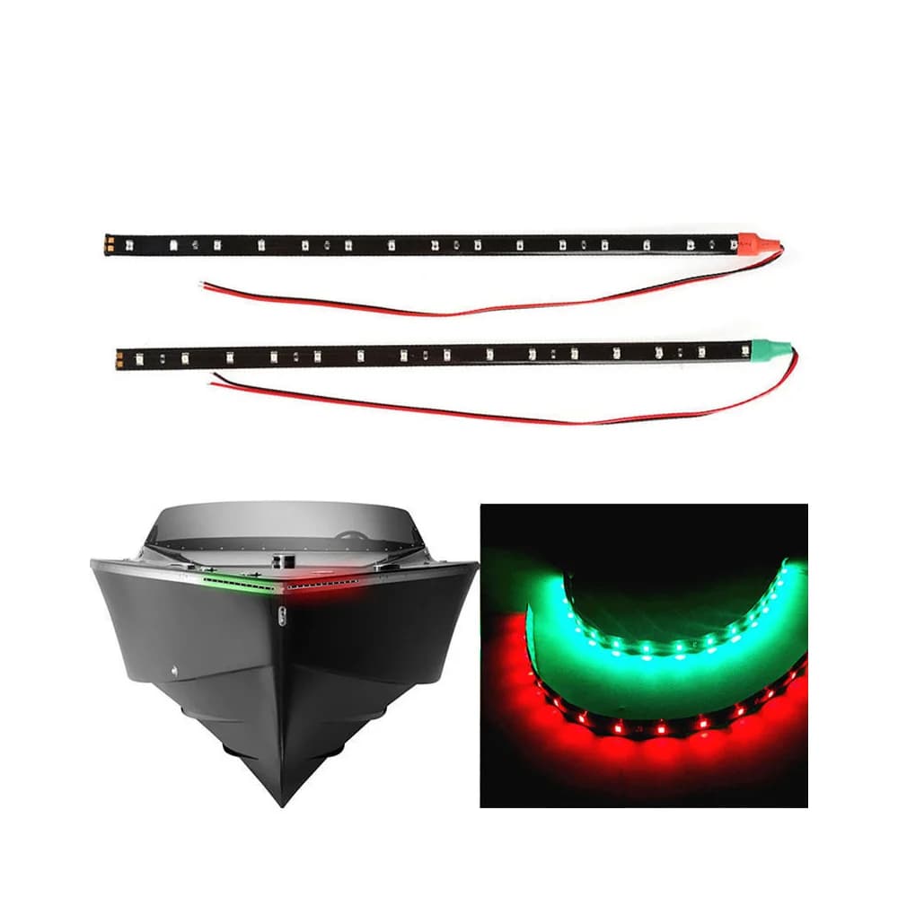 2Pcs 12V LED Strip Light Waterproof RED&GREEN For Bow Boat Marine Navigation Kayak Canoe Deck Courtesy Bow Trailer Pontoon