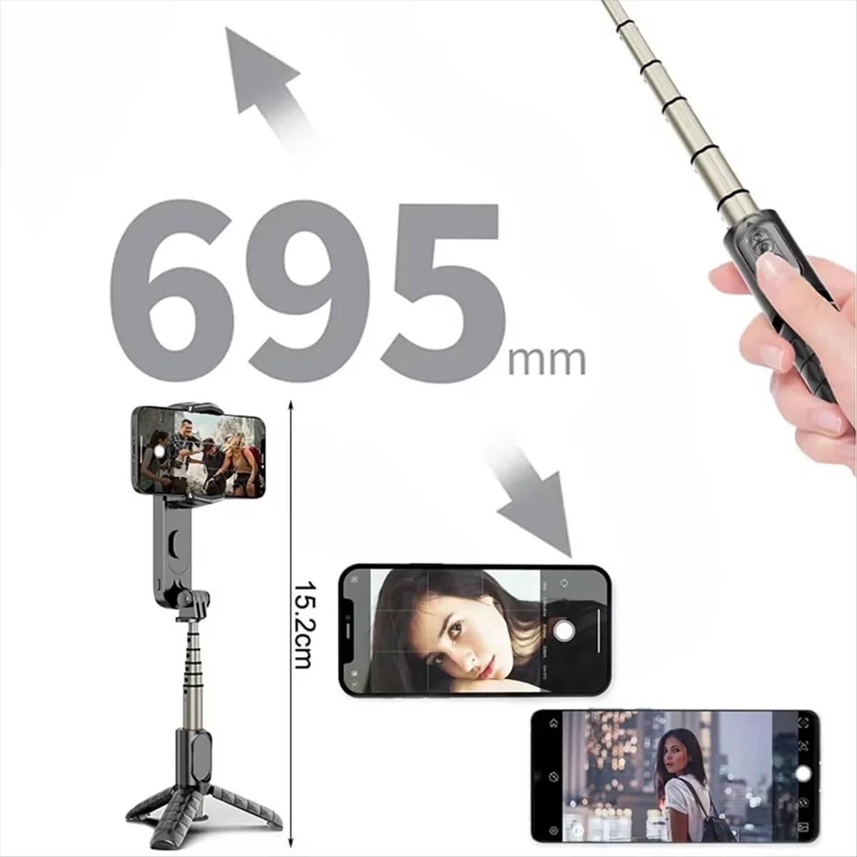Selfie Stick stabilizzatore cardanico popolare_Tripod per il controllo dell'APP del telefono cellulare