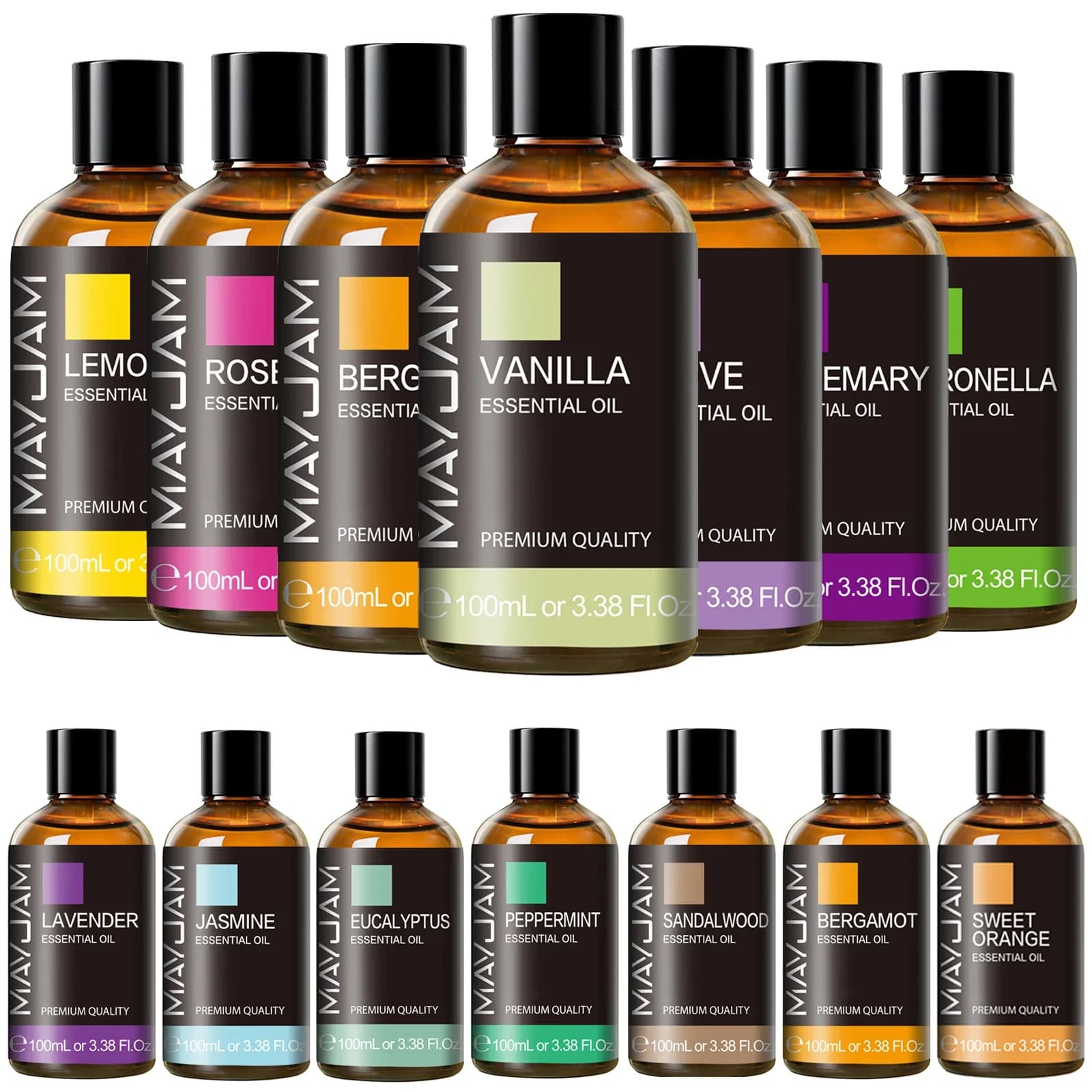 100ML Puro Pianta Olio Essenziale Menta Bergamotto Patchouli Citronella Grass di Limone Manomilla Cedro Per Reed Diffusore Umidificatore