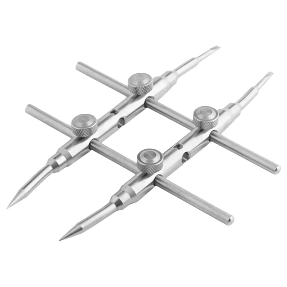 Chiave per obiettivi fotografici Strumento di riparazione per obiettivi in metallo Design ergonomico Resistente ai graffi Per telescopi Microscopi Attrezzature per rilevamenti