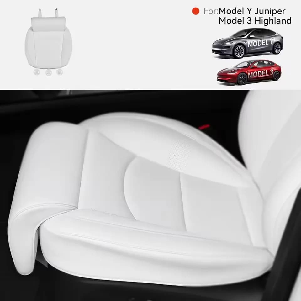 Coprisedile Esteso a Copertura Totale con Poggiapiedi per Tesla Model Y Juniper Model 3 Highland, Cuscino Estensibile in Memory Foam