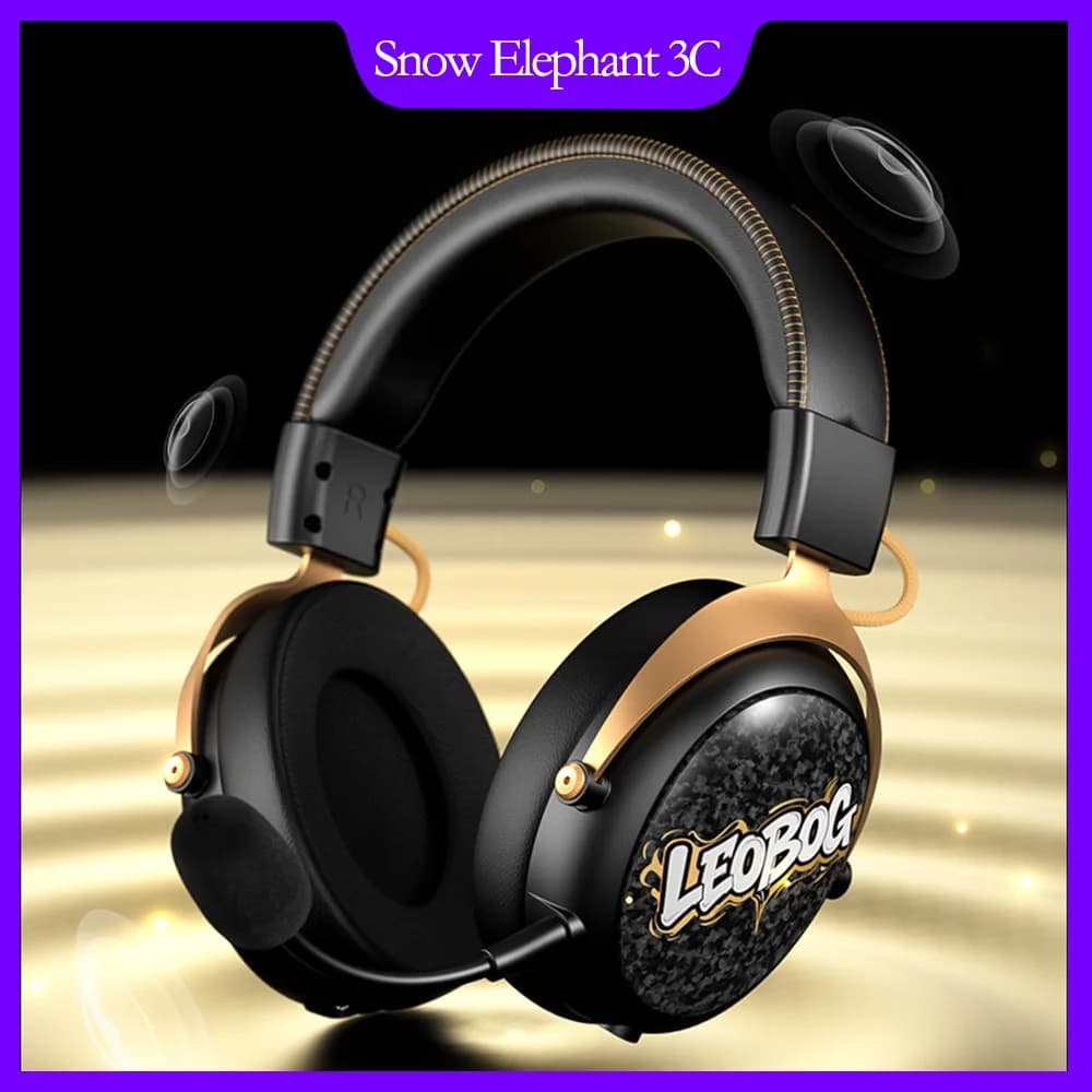LEOBOG AX5 Cuffie da gioco wireless 2.4G Bluetooth 7.1 Surround AI con cancellazione del rumore, microfono e scheda audio C-media per PC e giocatori di e-sport