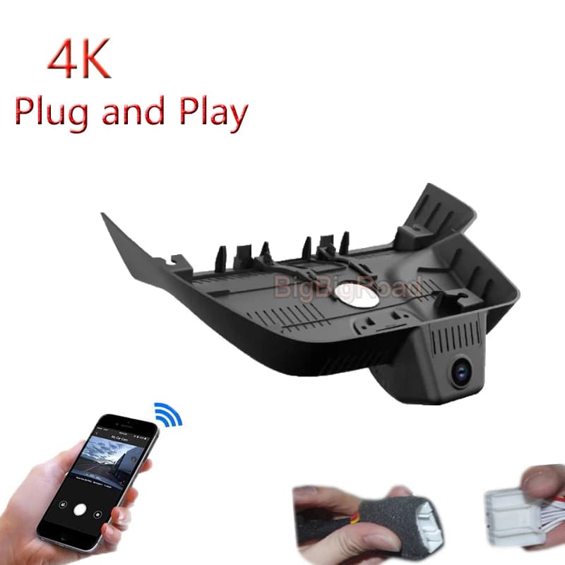 4K Plug And Play Car Wifi DVR Video Dash Camera Box Black Night Vision For Cadillac XT5 2024 Dashcam