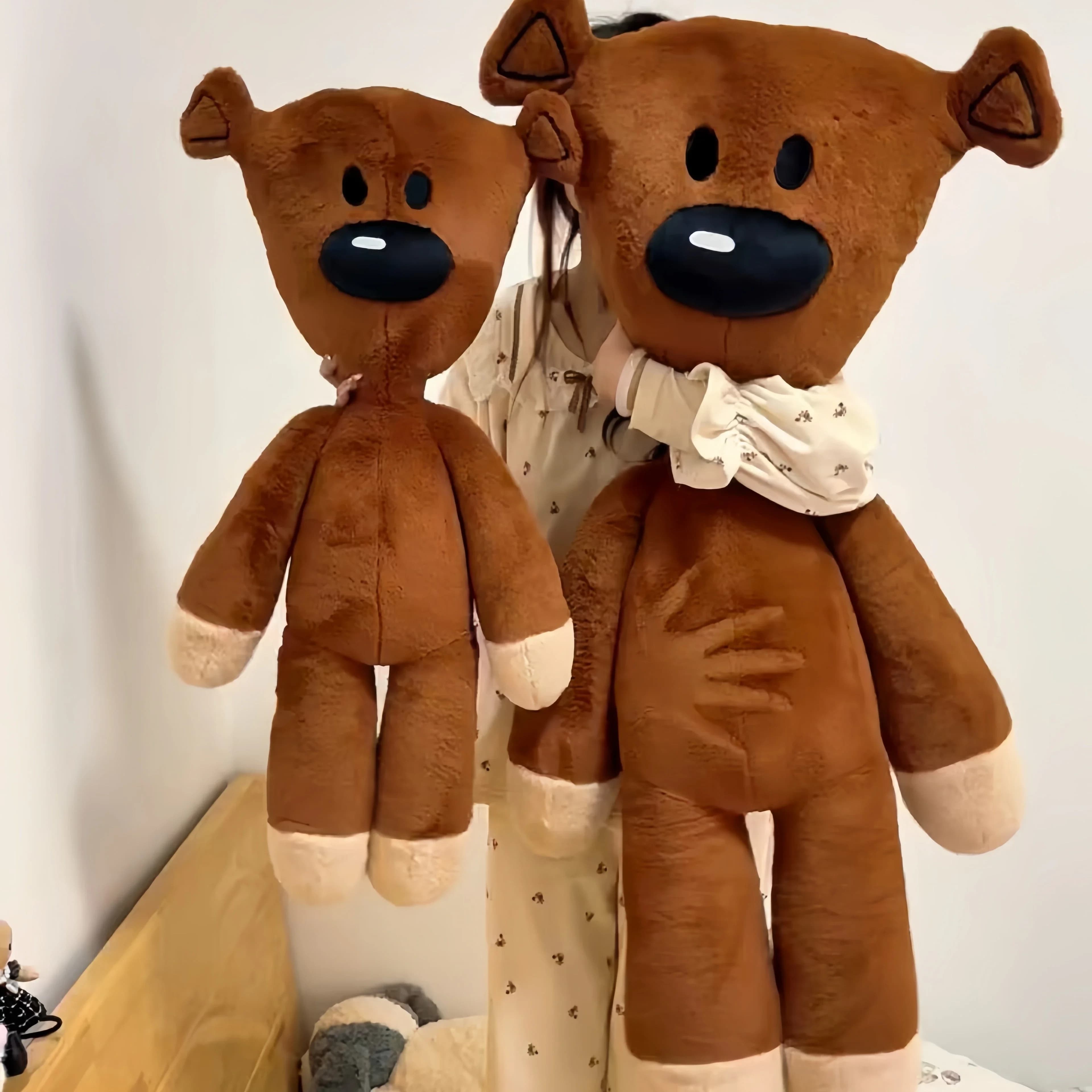 Adorabile Orsacchiotto di Mr. Bean, Peluche Morbido e Soffice, Orso Marrone Imbottito, Giocattolo di Peluche, Cuscino Coccoloso per Divano, Letto e Arredamento Casa