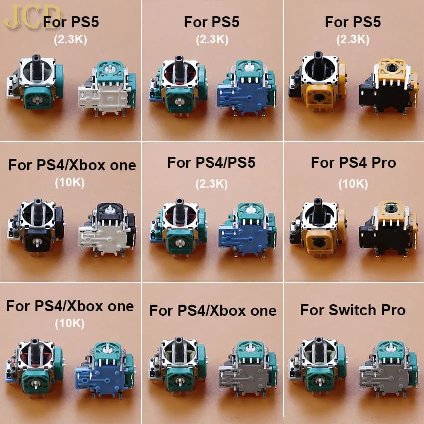 JCD 2 pz Per Xbox One Switch Pro Controller 3Pin 3D Analogico Stick Joystick Rocker Modulo Sensore di Ricambio Per PS3 PS4 PS5