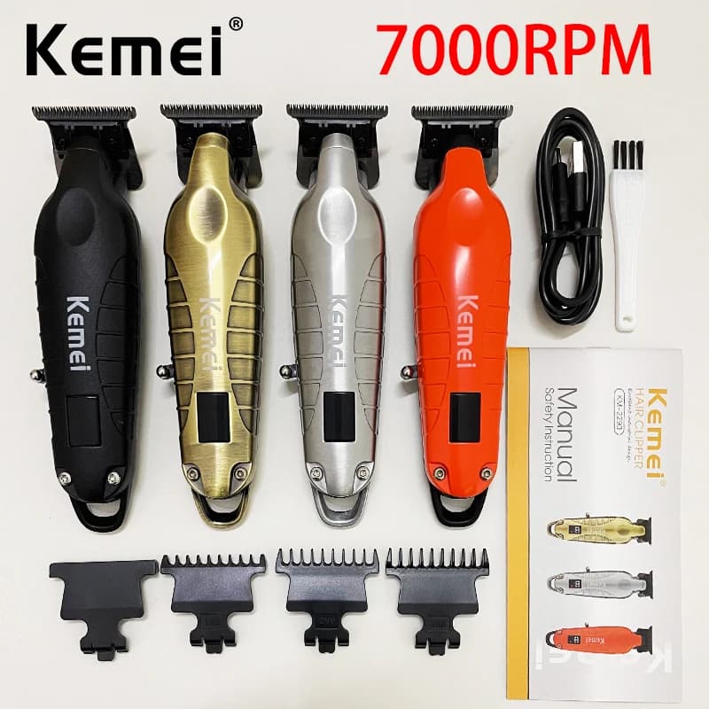 Kemei KM-2293 Tagliacapelli elettrico originale Tagliacapelli ricaricabile Display LCD Parrucchiere Macchina da taglio professionale
