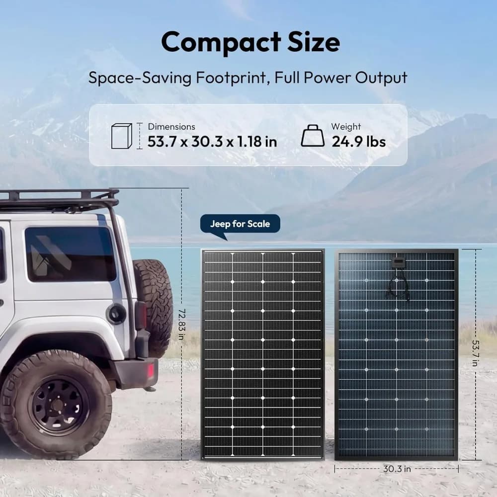 US Shipping Hot New 200 Watt 12V Bifacial Monocrystalline Solar Panel High Efficiency 10BB for RV Home Battery Charging Off