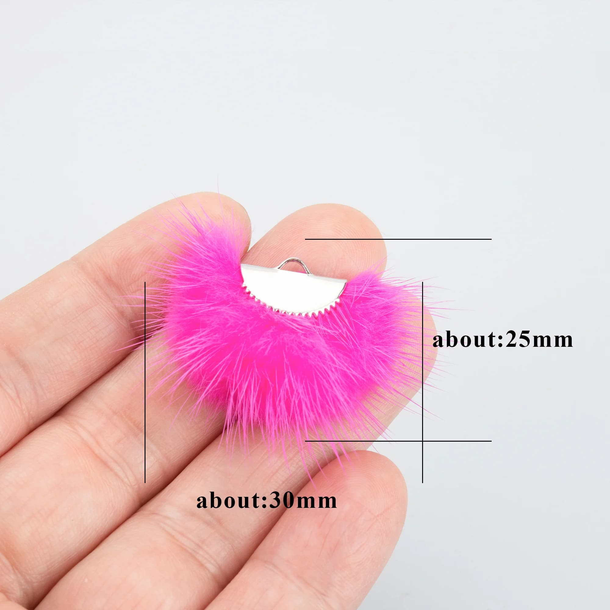 GUFEATHER 10 pezzi/lotto, L199B, nappe, vera pelliccia di visone, accessori per gioielli, fatti a mano, accessori per orecchini, creazione di gioielli, orecchini fai da te