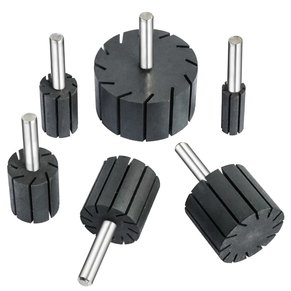 1Pcs Sanding Drum Rubber Mandrels 6mm Shank Fit Sanding Sleeve for Drill