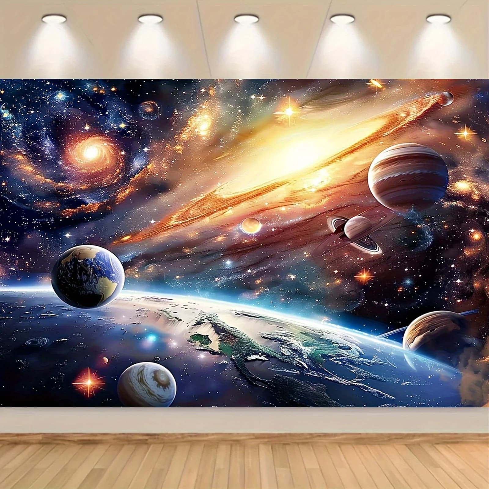 Galactic Universe Tapestry: Perfect for Bedroom Decor and Wall Art, Vibrant and Cosmic Design, for Space and Sci-Fi Enthusiasts