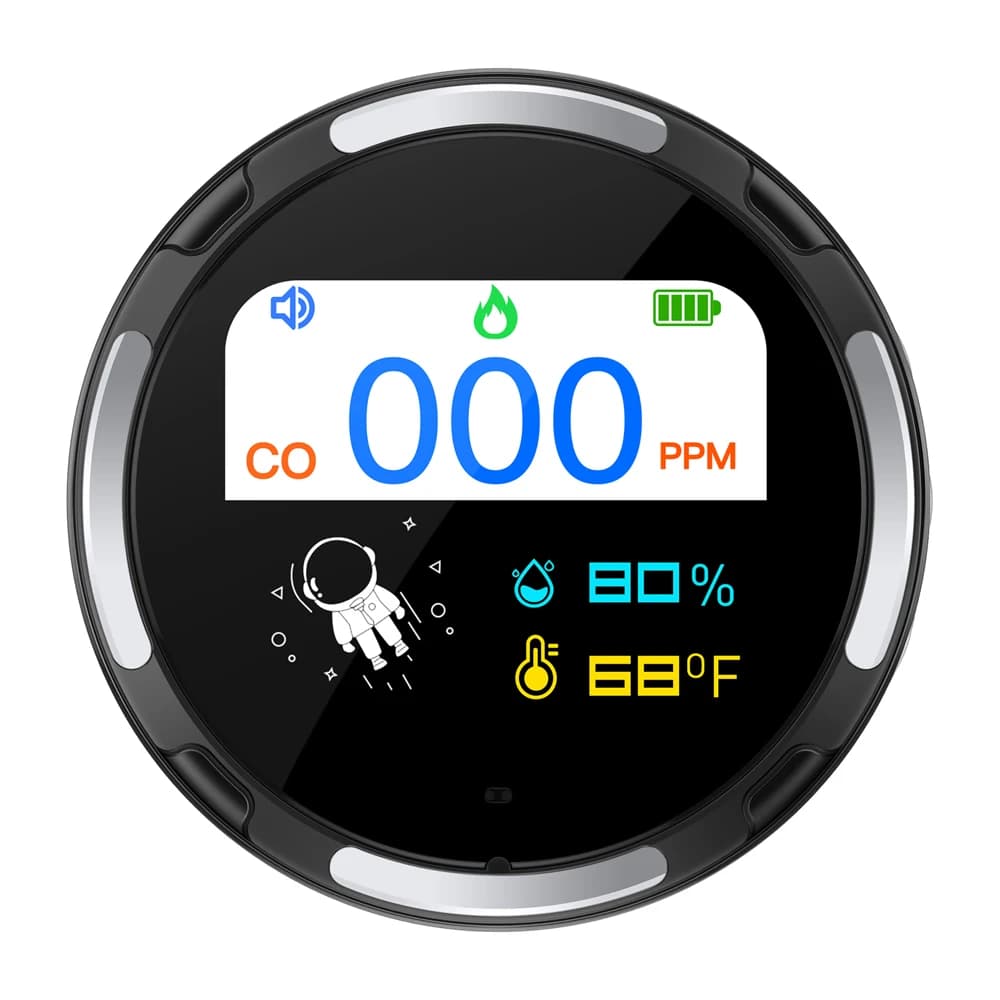 2.1-inch Display Detector Portable Carbon Monoxide Tester Multifunctional Temperature and Humidity Test Meter